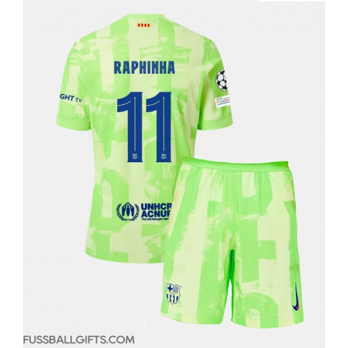 Barcelona Raphinha Belloli #11 Fußballbekleidung 3rd trikot Kinder 2024-25 Kurzarm (+ kurze hosen)